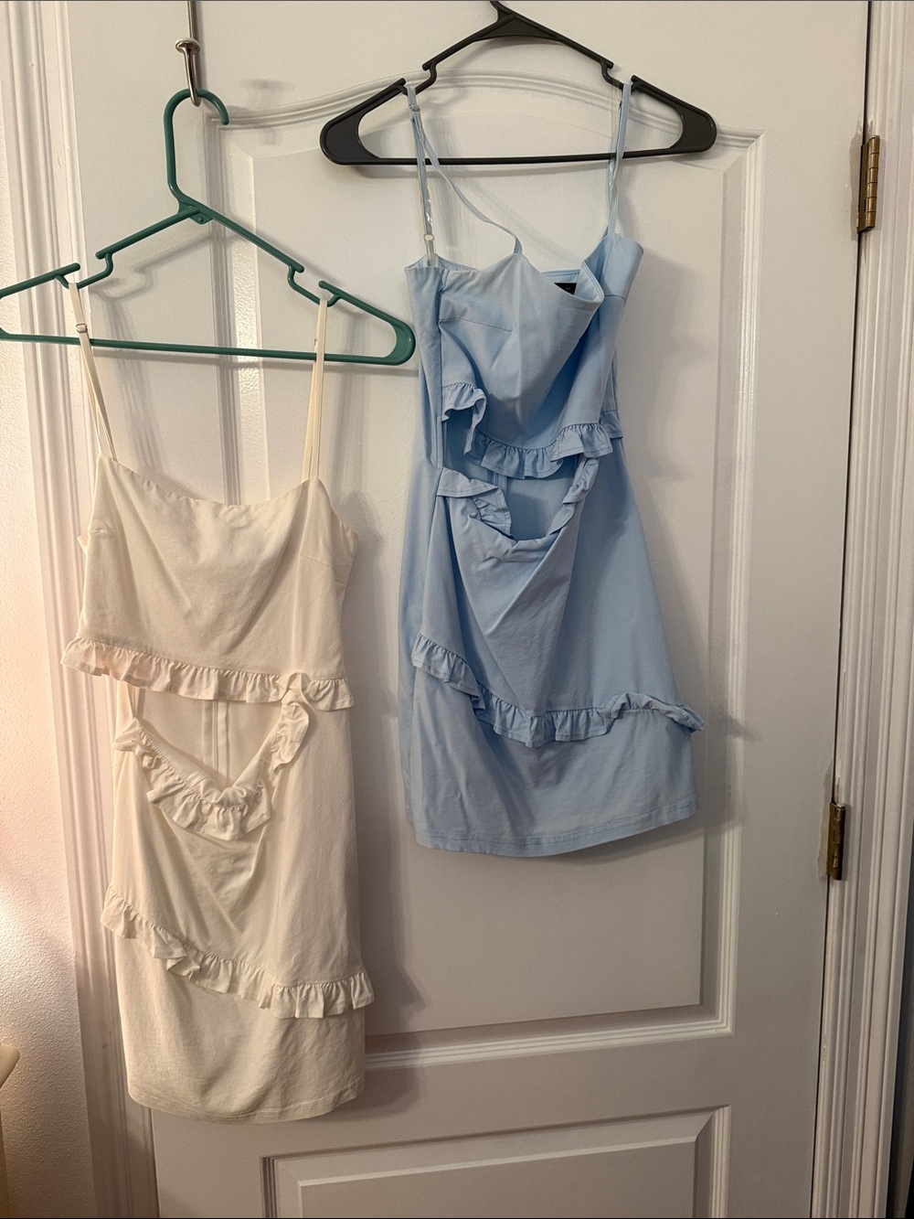 Blue and white blush blush dress